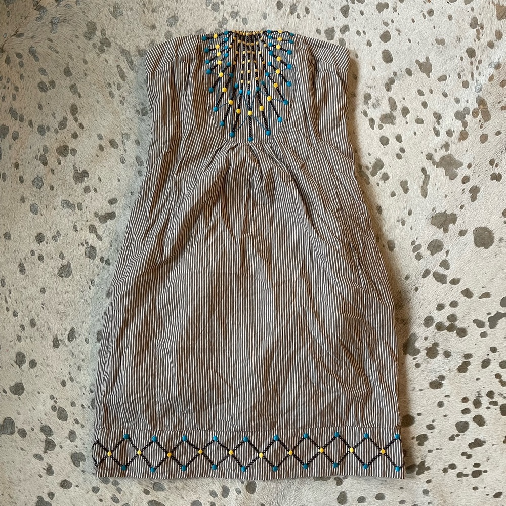 Anthropology strapless mini dress